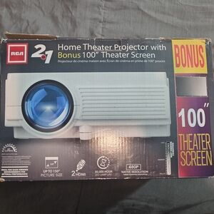 RCA Home Theater Projector + 100” Screen | HDMI Movie Projector | Tested